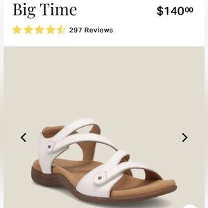 Taos Double U Sandals Shoes White Women's Size 10 Wide. In Box Never Worn